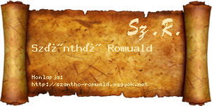 Szánthó Romuald névjegykártya